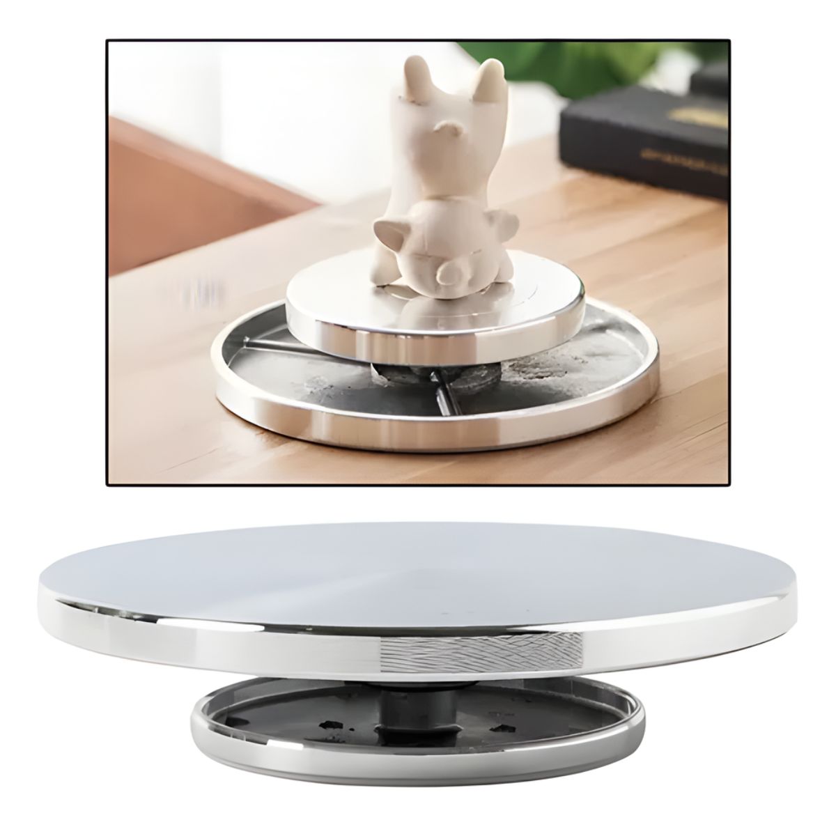Base Giratória Dupla para Modelagem 20/30cm T0284 - Sinoart