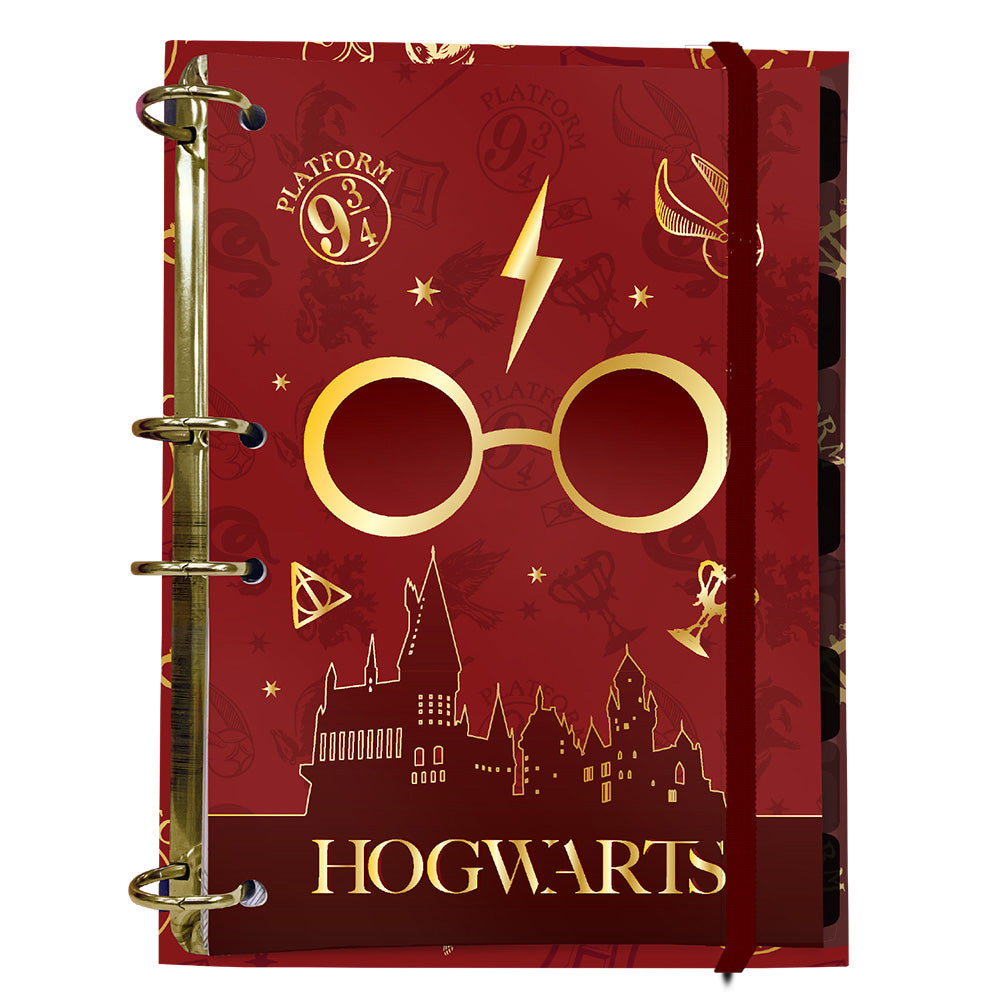Fichário Colegial sem Capa com 144 Folhas Fechamento em Elástico - Harry Potter 18,5x25cm 56g/m² Dac - 5350