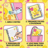 Fichário Colegial Pvc Cristal com 192 Folhas Fechamento em Botão - Looney Tunes 15,5x22,5cm 56g/m² Dac - 5509