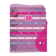 Fichário Universitário Pvc Cristal com 192 Folhas Fechamento em Botão - Rebecca Bonbon 15,5x22,5cm 56g/m² Dac - 5546