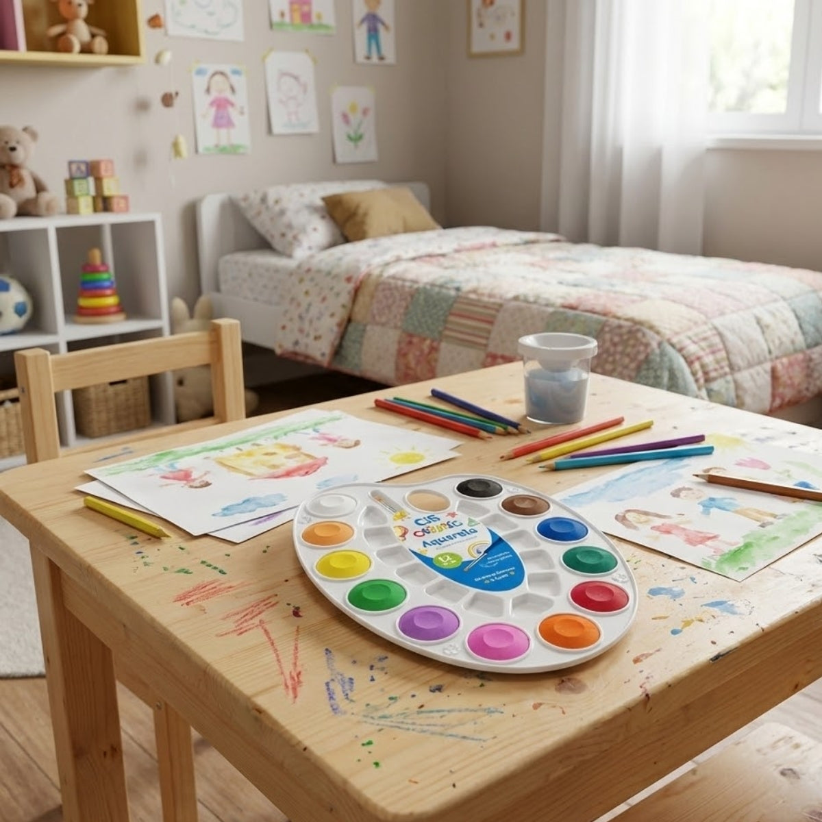 Estojo de Aquarela Criatic com 1 Pincel com 12 Cores - Cis