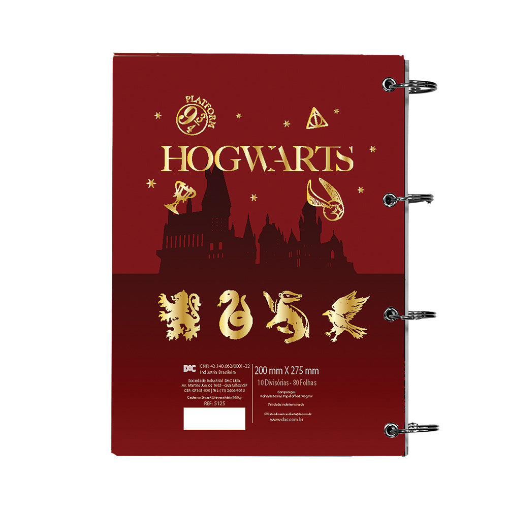 Caderno com Argolas Soltas Universitário - Harry Potter 20x27,5cm 90g/m² Dac - 5389