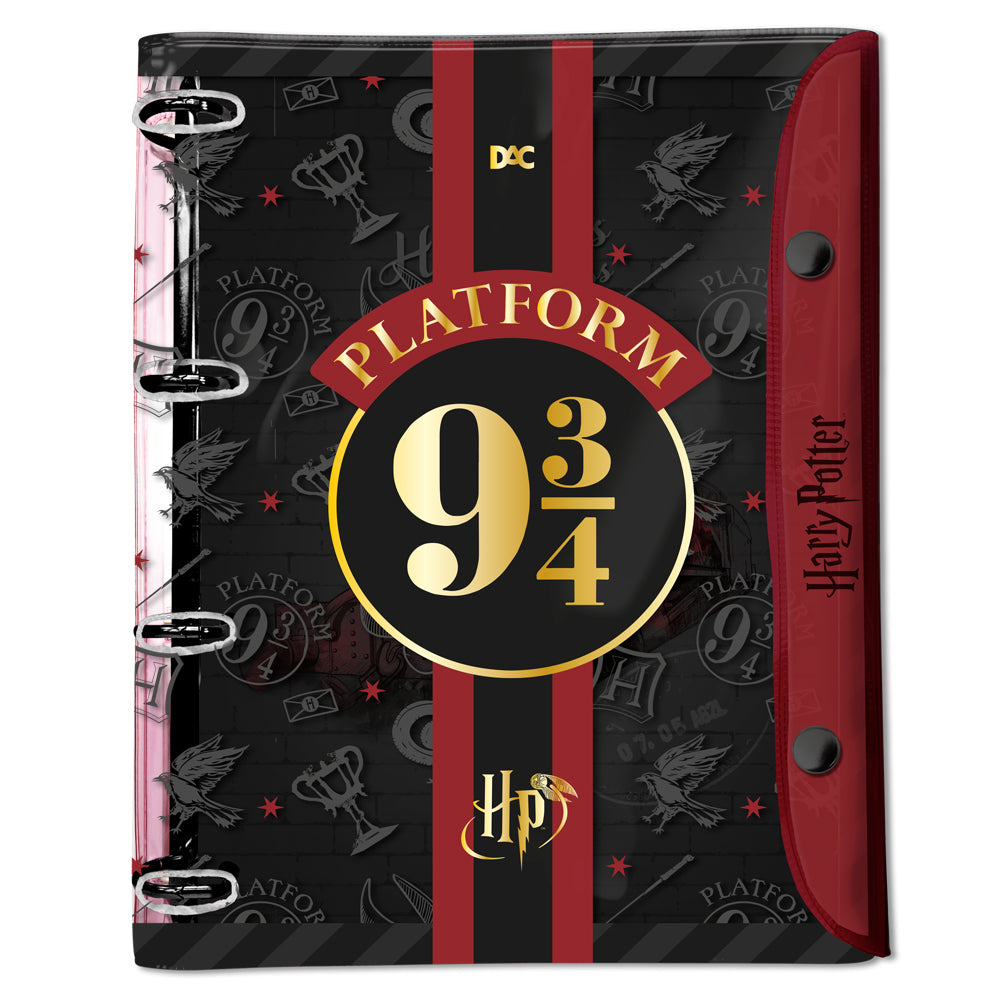 Fichário Universitário Pvc Cristal com 192 Folhas Fechamento em Botão - Harry Potter 22,3x27,5cm 56g/m² Dac - 5495