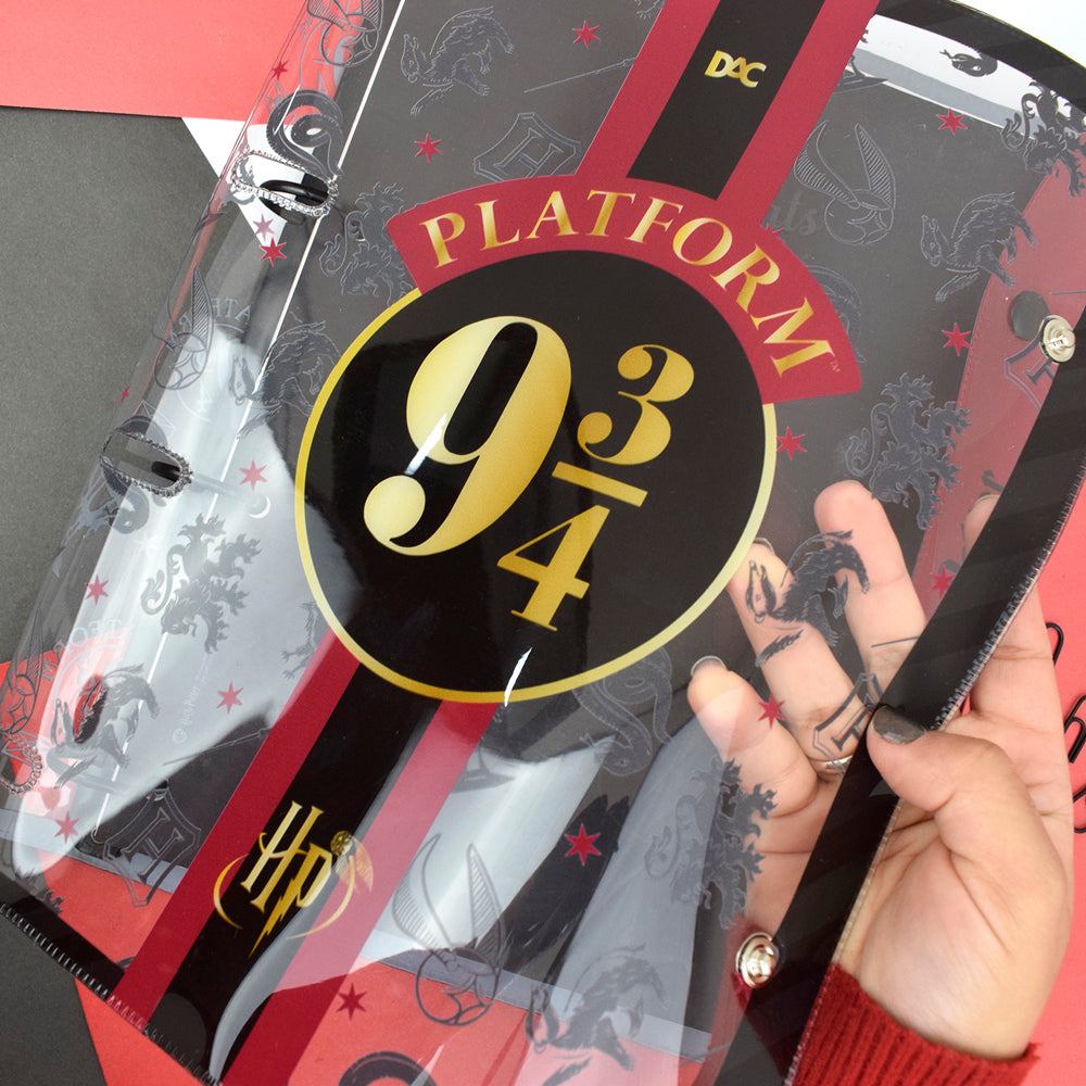 Fichário Universitário Pvc Cristal com 192 Folhas Fechamento em Botão - Harry Potter 22,3x27,5cm 56g/m² Dac - 5495