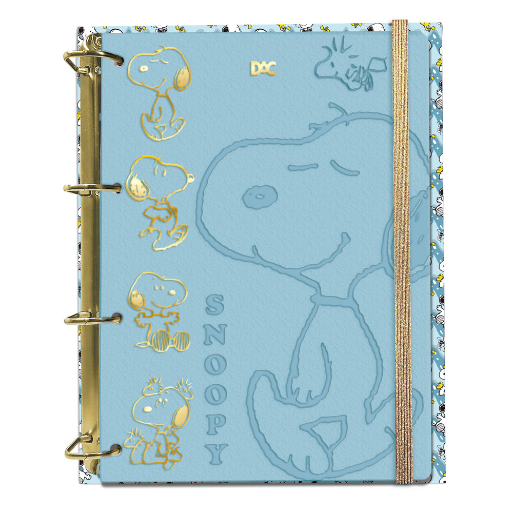 Fichário Universitário sem Capa com 144 Folhas Fechamento em Elástico - Snoopy 24x30cm 56g/m² Dac - 5555