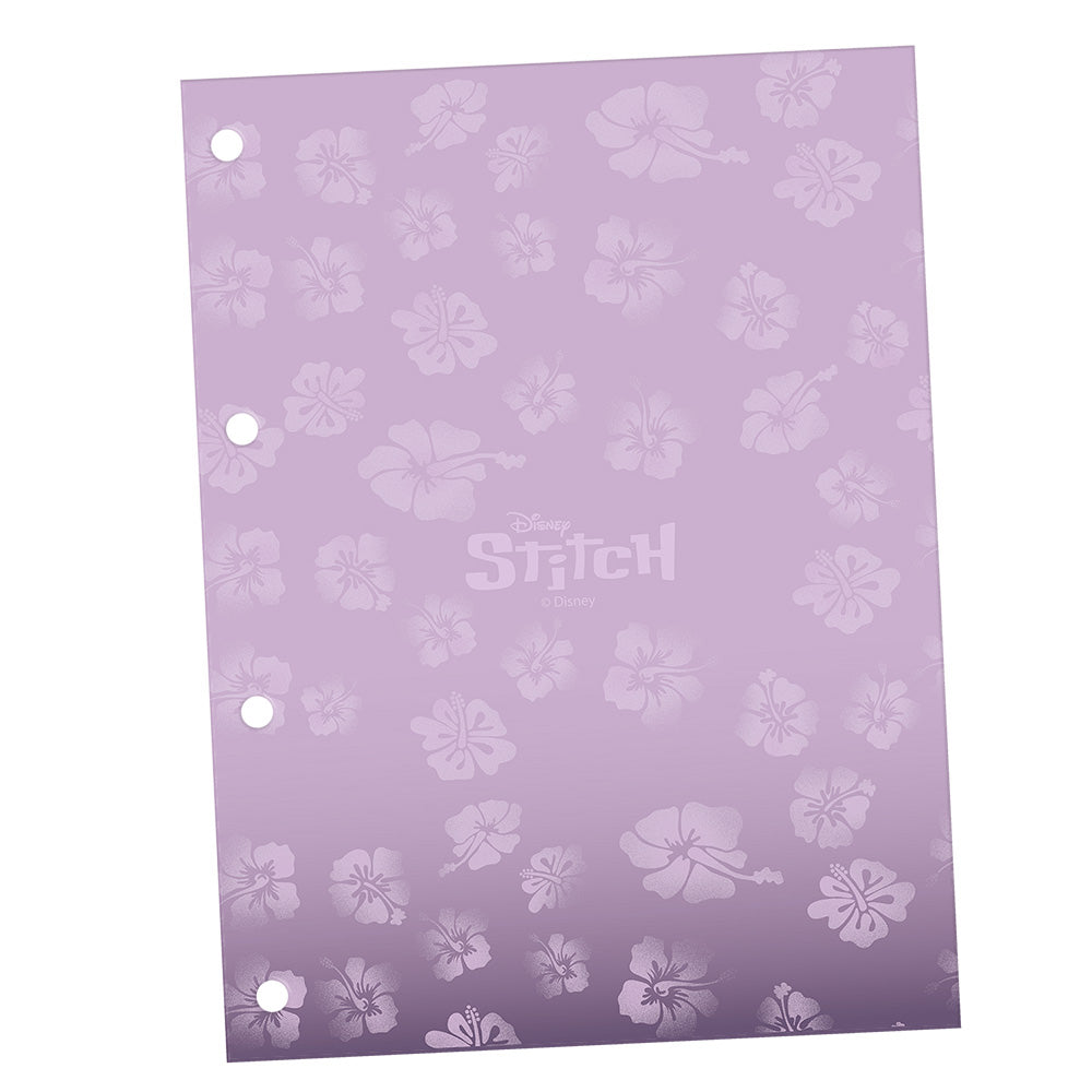 Fichário Universitário Pvc Cristal com 192 Folhas Fechamento em Botão - Stitch 22,3x27,5cm 56g/m² Dac - 5318