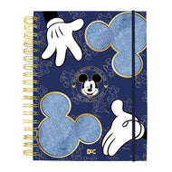 Caderno Smart Colegial com 80 Folhas 90g/m² Fechamento em Elástico - Mickey 17,7x24cm Dac - 5516