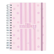 Caderno Smart Colegial com 80 Folhas 90g/m² Fechamento em Elástico - Milky 17,7x24cm Dac - 5520