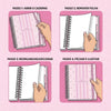 Caderno Smart Colegial com 80 Folhas 90g/m² Fechamento em Elástico - Milky 17,7x24cm Dac - 5520