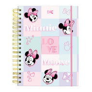 Caderno Smart Colegial com 80 Folhas 90g/m² Fechamento em Elástico - Minnie 17,7x24cm Dac - 5525