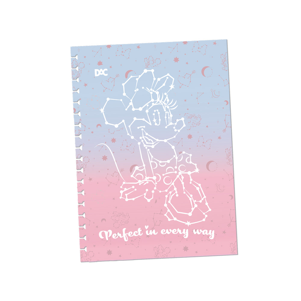Caderno Smart Colegial com 80 Folhas 90g/m² Fechamento em Elástico - Minnie 17,7x24cm Dac - 5525