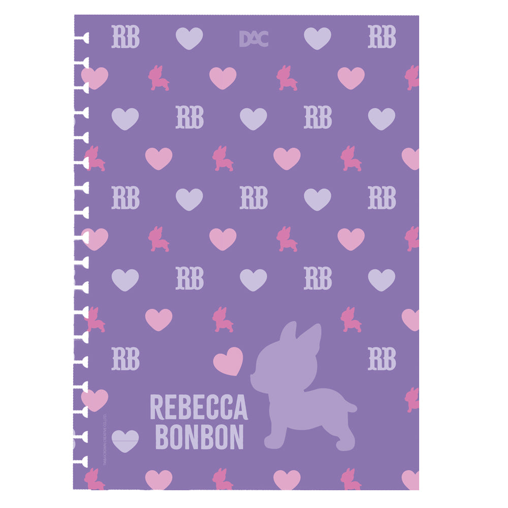 Caderno Smart Colegial com 80 Folhas 90g/m² Fechamento em Elástico - Rebecca Bonbon 17,7x24cm Dac - 5543