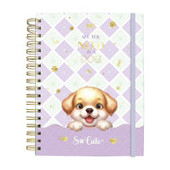 Caderno Smart Colegial com 80 Folhas 90g/m² Fechamento em Elástico - So Cute Dog 17,7x24cm Dac - 5559
