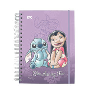 Caderno Smart Colegial com 80 Folhas 90g/m² Fechamento em Elástico - Stitch 17,7x24cm Dac - 5376