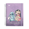 Caderno Smart Colegial com 80 Folhas 90g/m² Fechamento em Elástico - Stitch 17,7x24cm Dac - 5376