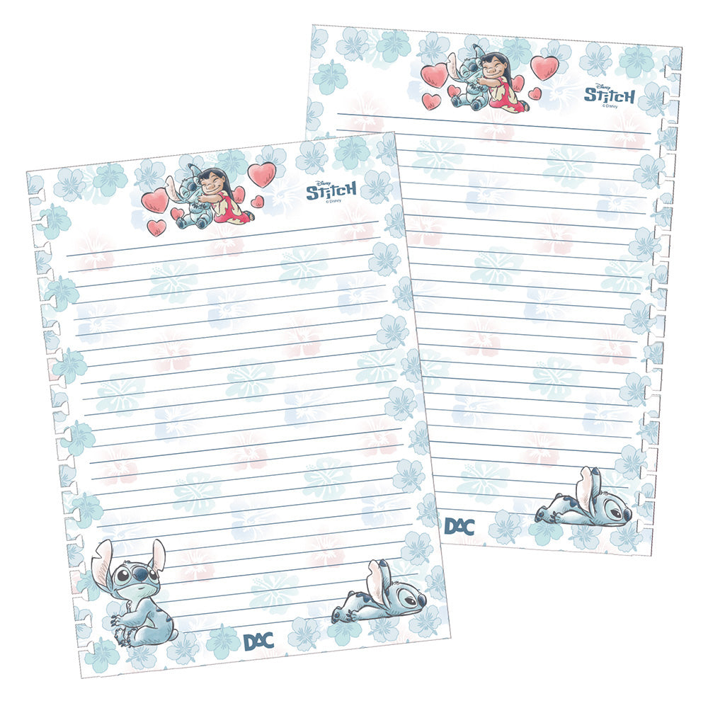 Caderno Smart Colegial com 80 Folhas 90g/m² Fechamento em Elástico - Stitch 17,7x24cm Dac - 5376