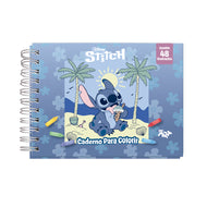 Caderno de Desenho Smart com 30 Adesivos e 48 Folhas para Colorir - Stitch 21x15cm 180g/m² Dac - 5613