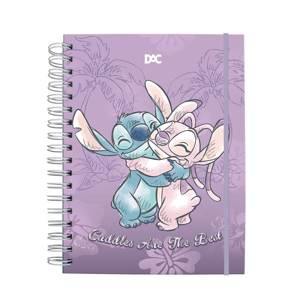 Caderno Smart Mini com 80 Folhas 90g/m² Fechamento em Elástico - Stitch 14x20cm Dac - 5377