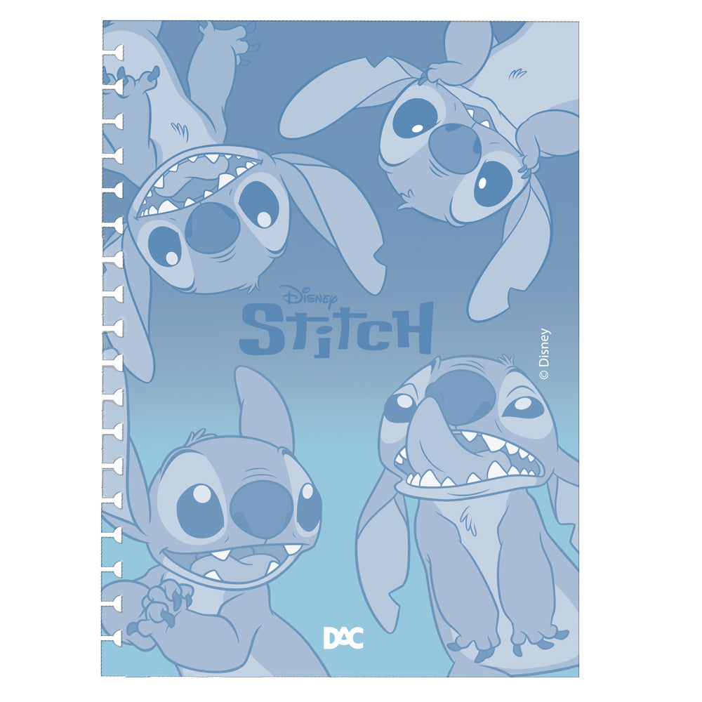 Caderno Smart Universitário com 80 Folhas 90g/m² Fechamento em Elástico - Stitch 20x27,5cm Dac - 5572