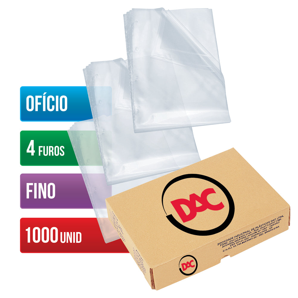 Envelope Ofício Fino - com 4 Furos 070fu 24x33cm Dac - 070fu