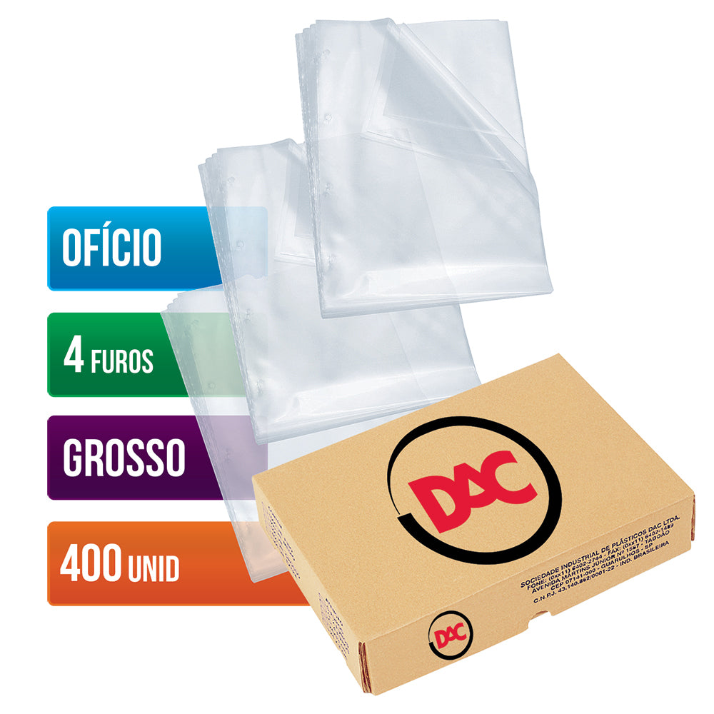 Envelope Ofício Grosso - com 4 Furos 076fu 24x33cm Dac - 076fu