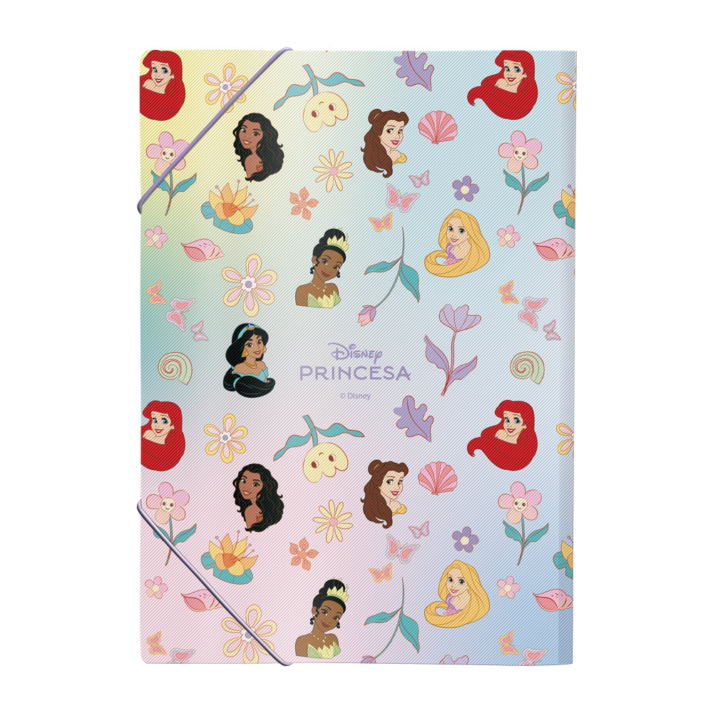 Pasta Aba Elástica Ofício sem Lombo - Princesas Dac 33,2x23,2cm Dac - 5455