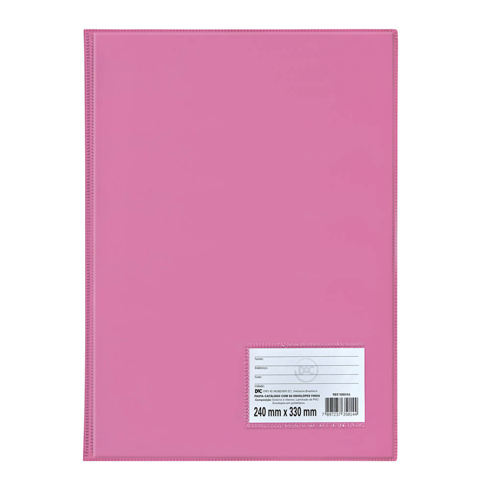 Pasta Catálogo 4 Colchetes com Visor com 50 Envelopes Finos 1090rs 24x33cm Dac - 1090rs