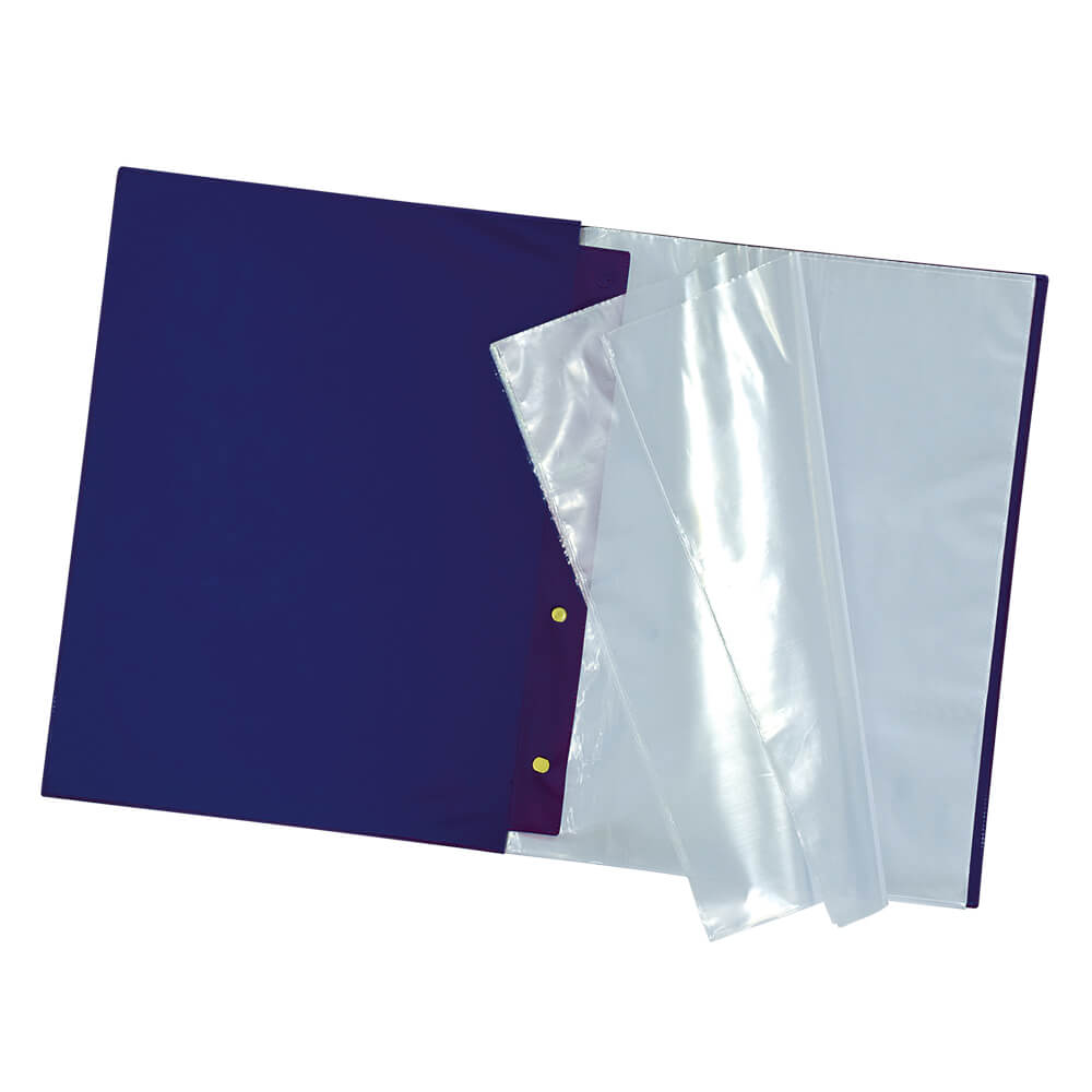 Pasta Catálogo 4 Colchetes com Visor com 50 Envelopes Finos 1090az 24x33cm Dac - 1090az