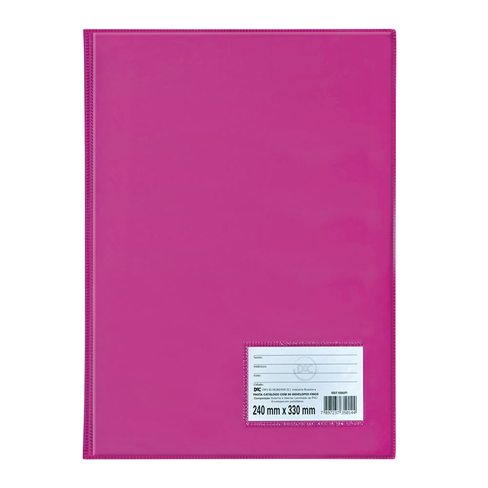 Pasta Catalogo Oficio Dac 240x330mm com 50 Envelope Fino - Pink Dac - 1090pi