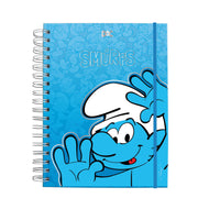 Caderno Smart Universitário com 80 Folhas 90g/m² Fechamento em Elástico - Smurfs 20x27,5cm Dac - 5312