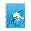 Caderno Smart Universitário com 80 Folhas 90g/m² Fechamento em Elástico - Smurfs 20x27,5cm Dac - 5312
