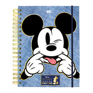 Caderno Smart Universitário com 80 Folhas 90g/m² Fechamento em Elástico - Mickey 20x27,5cm Dac - 5517