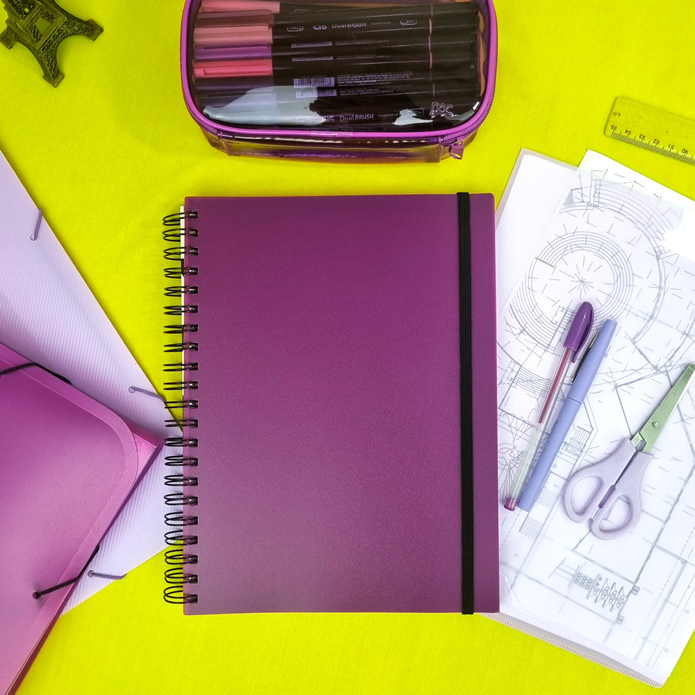Caderno Universitário Smart com 80 Folhas 90g/m² 20x27,5cm Roxo Dac - 312pp-rx