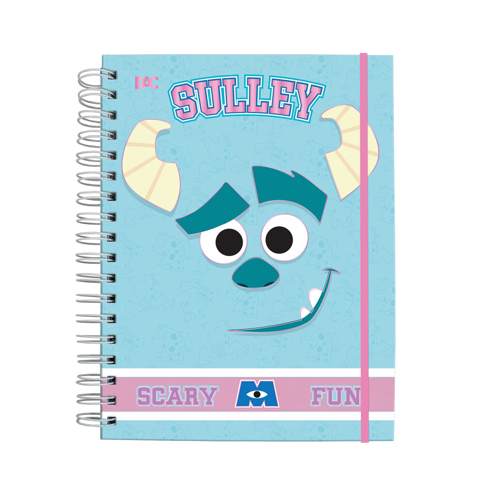 Caderno Smart Universitário com 80 Folhas 90g/m² Fechamento em Elástico - Monstros S.A. 20X27,5cm Dac - 5530