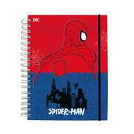 Caderno Smart Universitário com 80 Folhas 90g/m² Fechamento em Elástico - Homem Aranha 20x27,5cm Dac - 5504