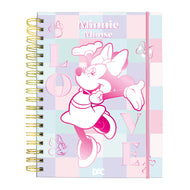 Caderno Smart Universitário com 80 Folhas 90g/m² Fechamento em Elástico - Minnie 20x27,5cm Dac - 5524