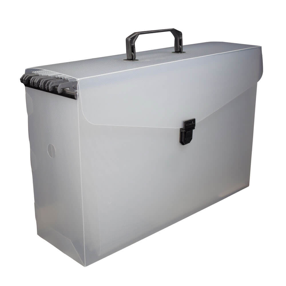Maleta de Arquivo com 6 Pastas Suspensas 39x14x26cm - Transparente Dac - 1553tr