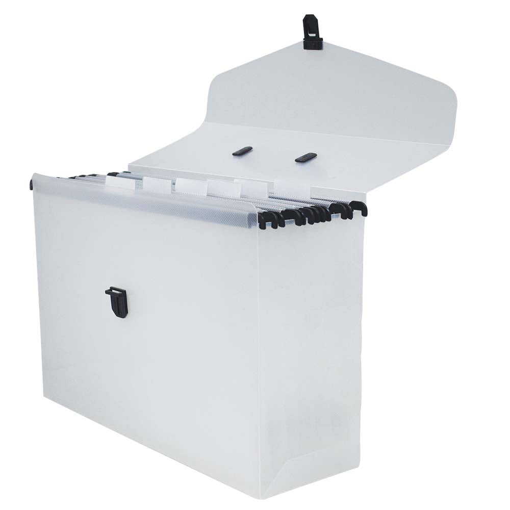 Maleta de Arquivo com 6 Pastas Suspensas 39x14x26cm - Transparente Dac - 1553tr