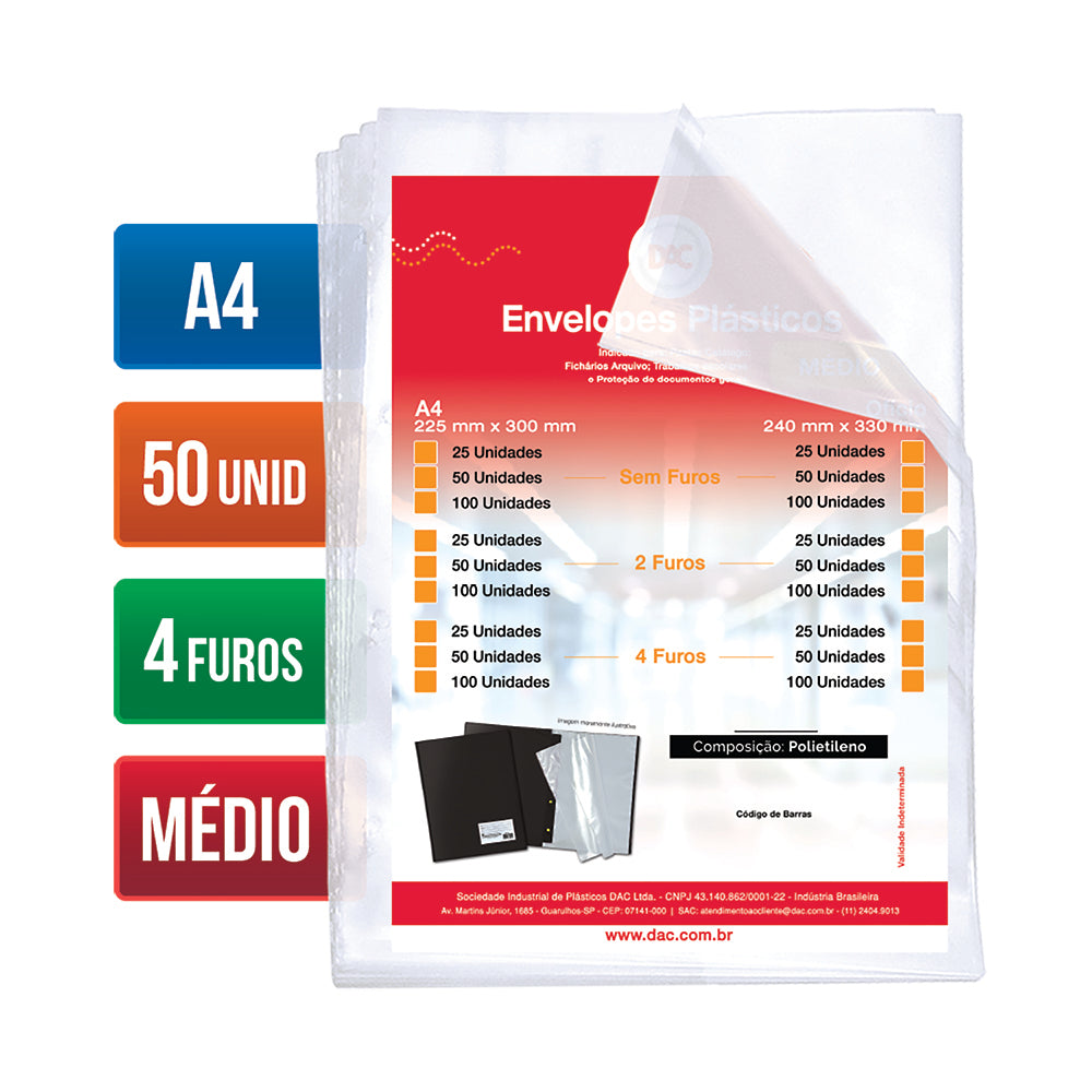 50-Blister 50env Medio 24x33cm Dac - 5078-50