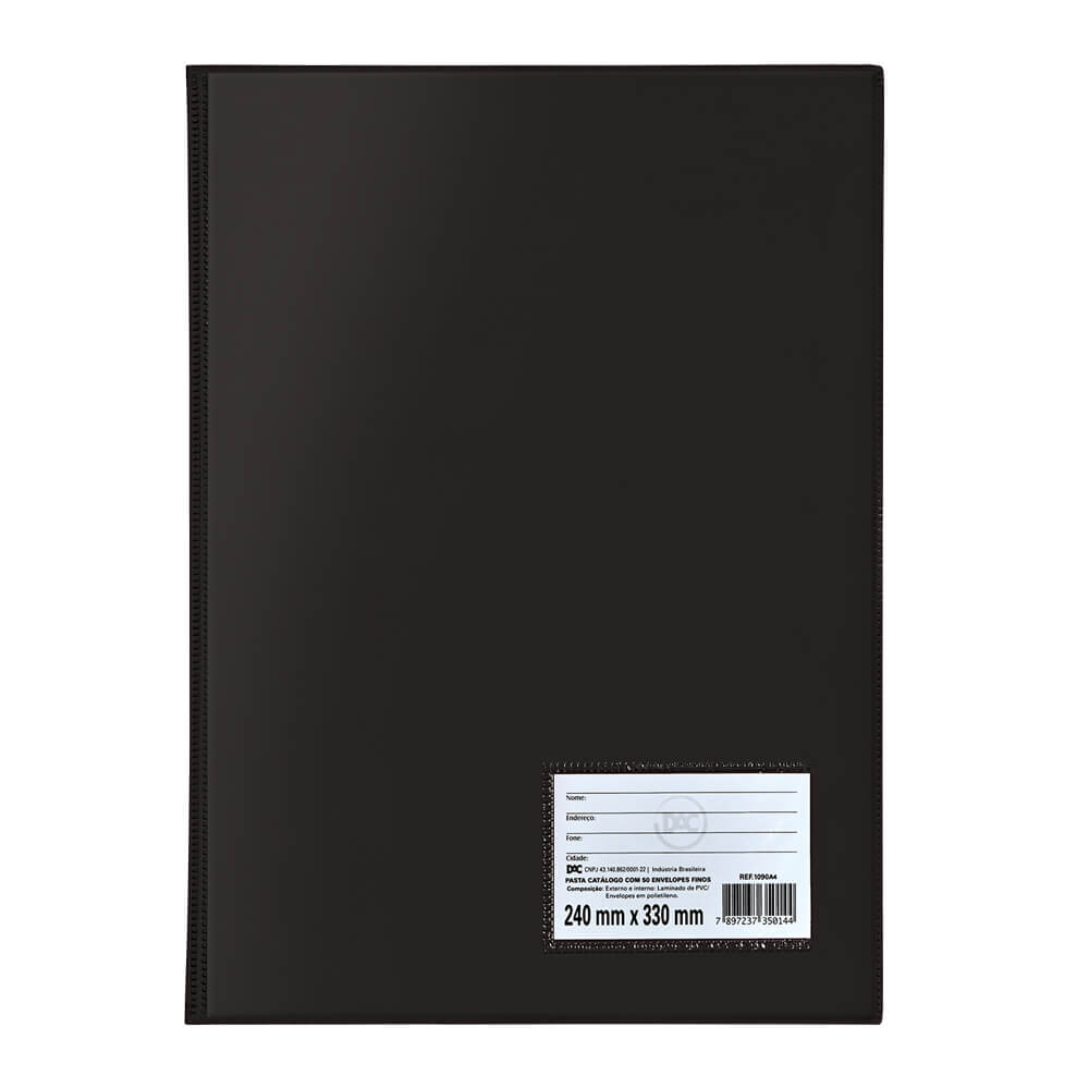 Pasta Catálogo 4 Colchetes com Visor e com 50 Envelopes Finos 24x33cm Dac - 1090