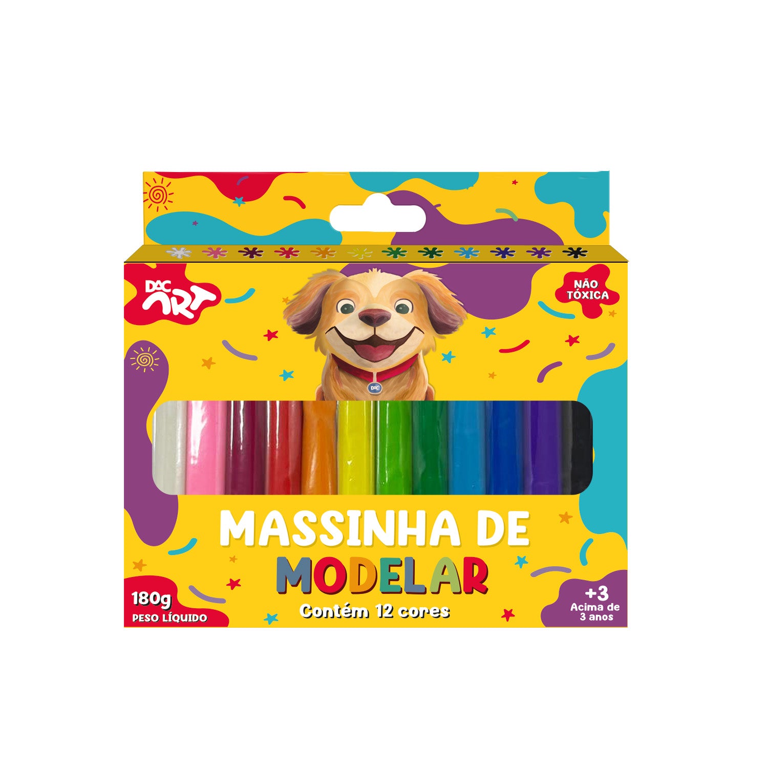 Massinha de Modelar com 12 Cores Dac - 5254