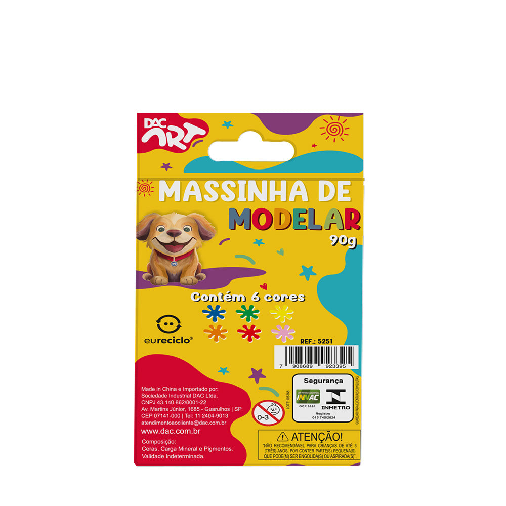 Massinha de Modelar com 6 Cores Dac - 5251