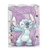 Mini Fichário Pvc Cristal com 80 Folhas 90g/m² Fechamento em Botão - Stitch 10,5x11,5cm Dac - 5380
