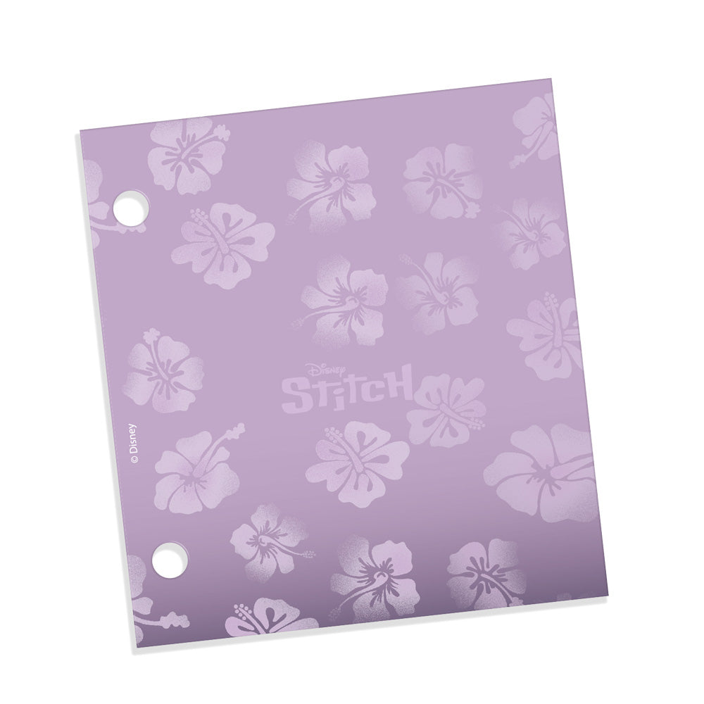 Mini Fichário Pvc Cristal com 80 Folhas 90g/m² Fechamento em Botão - Stitch 10,5x11,5cm Dac - 5380