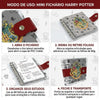 Mini Fichário Pvc Cristal com 80 Folhas 90g/m² Fechamento em Botão - Harry Potter 10,5x11,5cm Dac - 5351