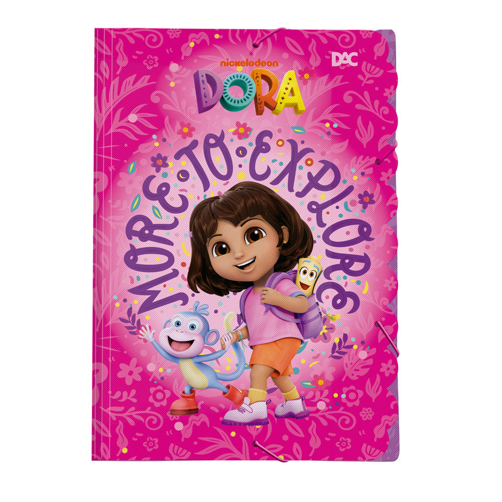 Estojo Duplo com 2 Zíperes em Tecido - Dora Aventureira 33,2x23,2cm Dac - 5419