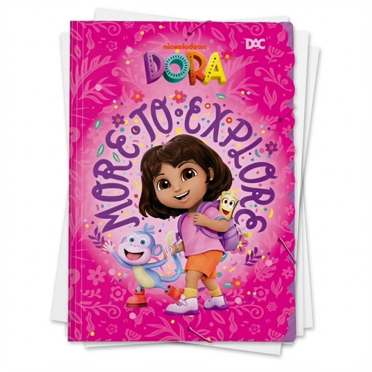Estojo Duplo com 2 Zíperes em Tecido - Dora Aventureira 33,2x23,2cm Dac - 5419