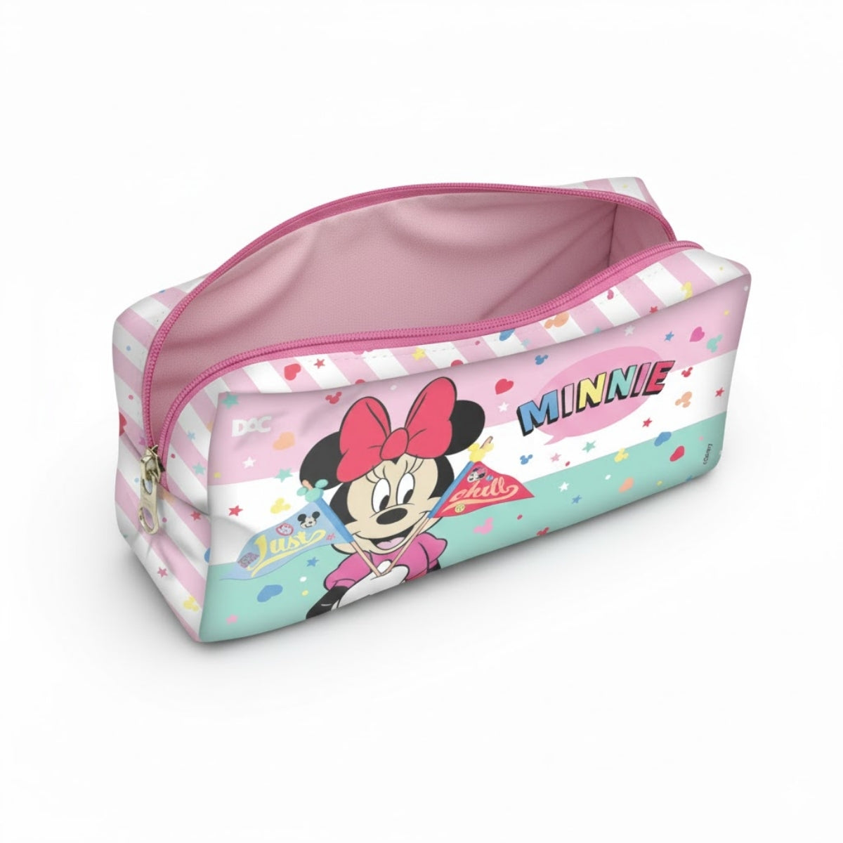 Estojo Simples com 1 Zíper em Tecido - Minnie Kids 19,5x8,5cm Dac - 5131