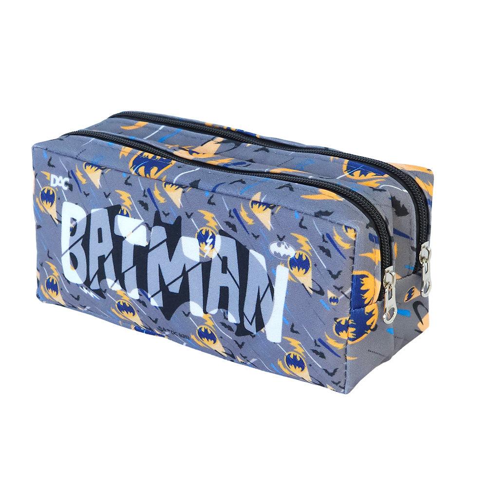 Estojo Duplo com 2 Zíperes em Tecido - Batman 19,5x8,7cm Dac - 5408