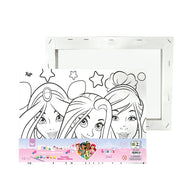Tela para Pintura Guache com 1 Pincél e 6 Cores - Princesas Dac - 5336